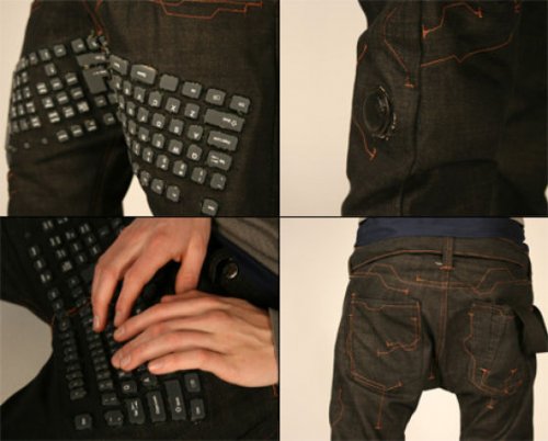 Креативные джинсы с клавиатурой