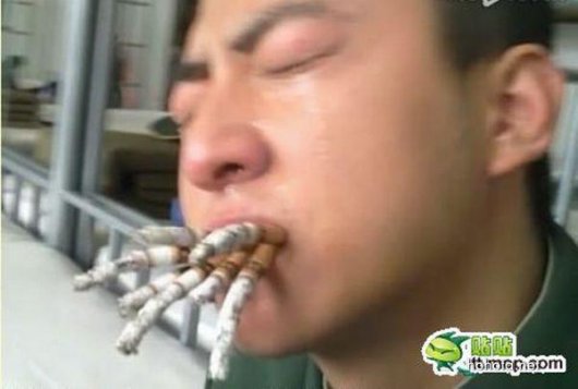 Как бросают курить в китайской армии