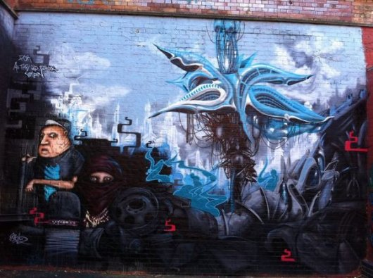 Красивое граффити Лондона