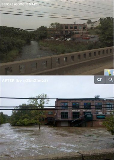 До и после урагана Айрин