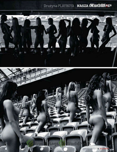 Голые модели Playboy на новом стадионе для Евро-2012