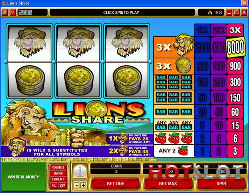 Выиграй львиную долю в игровом автомате Lions Share